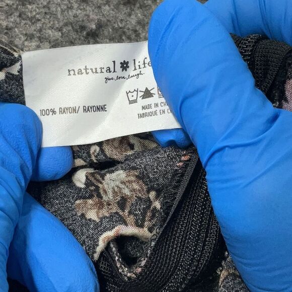 Natural Life Black Floral Collared Wide leg Jumpsuit Black Floral with pockets - Picture 5 of 11